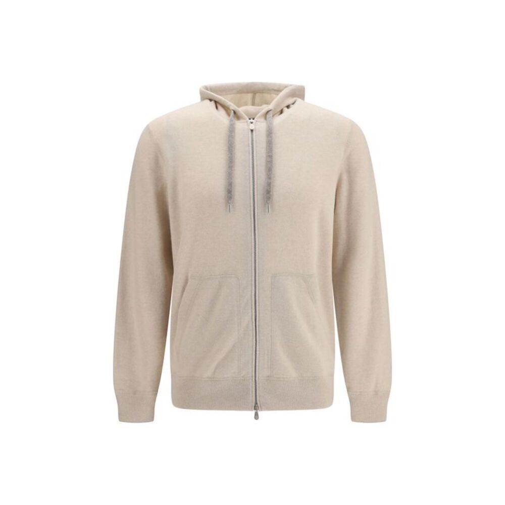 Brunello Cucinelli Beige Cashmere Men's Sweatshirt